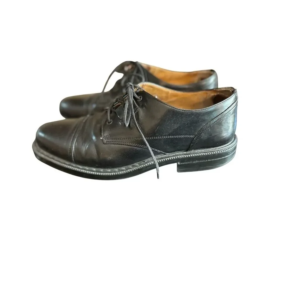 Bacco Bucci Men's Black Leather‎ Oxford Dress Shoes Size 9 1/2
